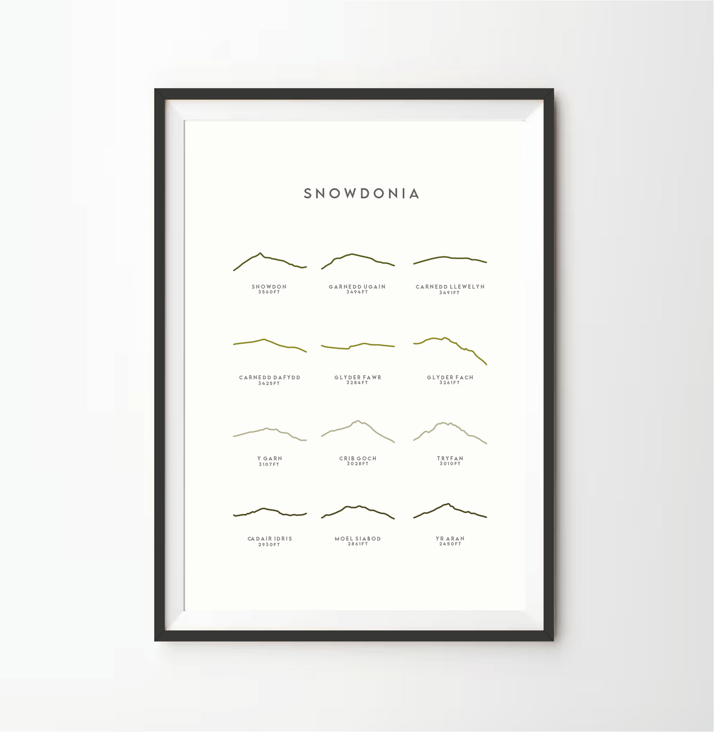 Snowdonia Line Art Print