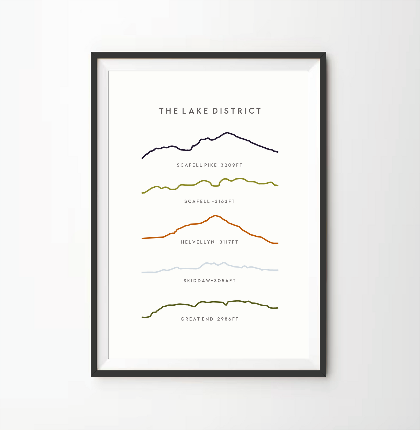 Lake District Line Art Print
