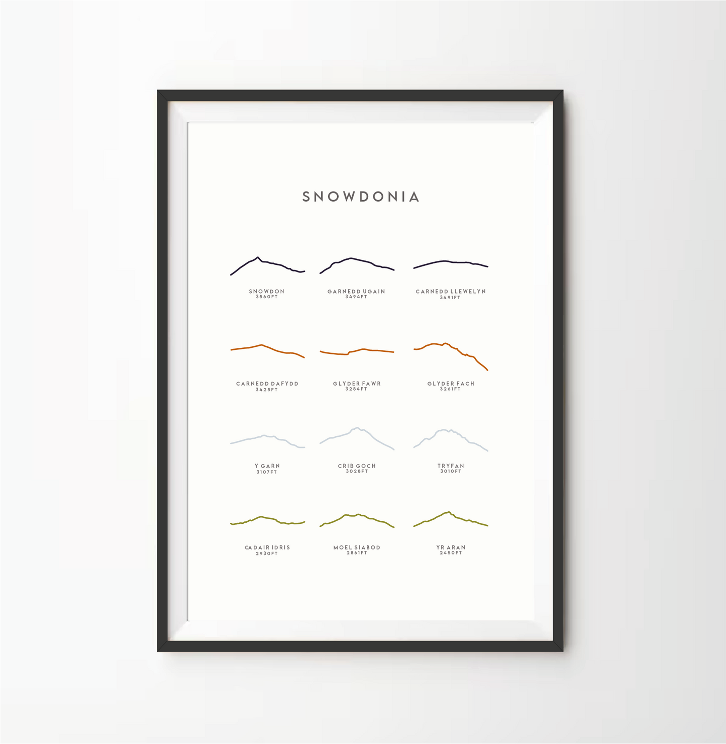 Snowdonia Line Art Print