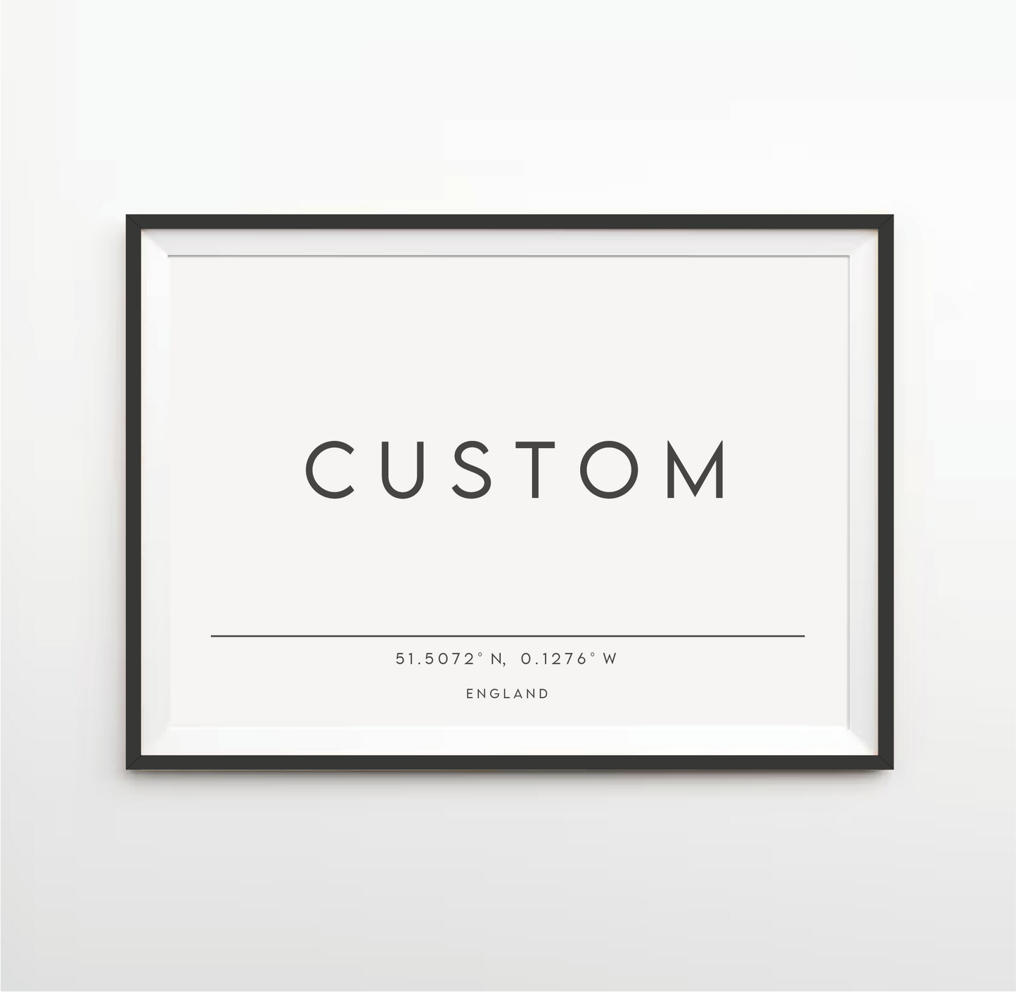 Typography Location/City Print