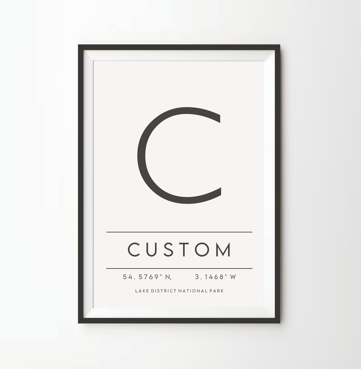 Typography Letter Location Print - Destination print