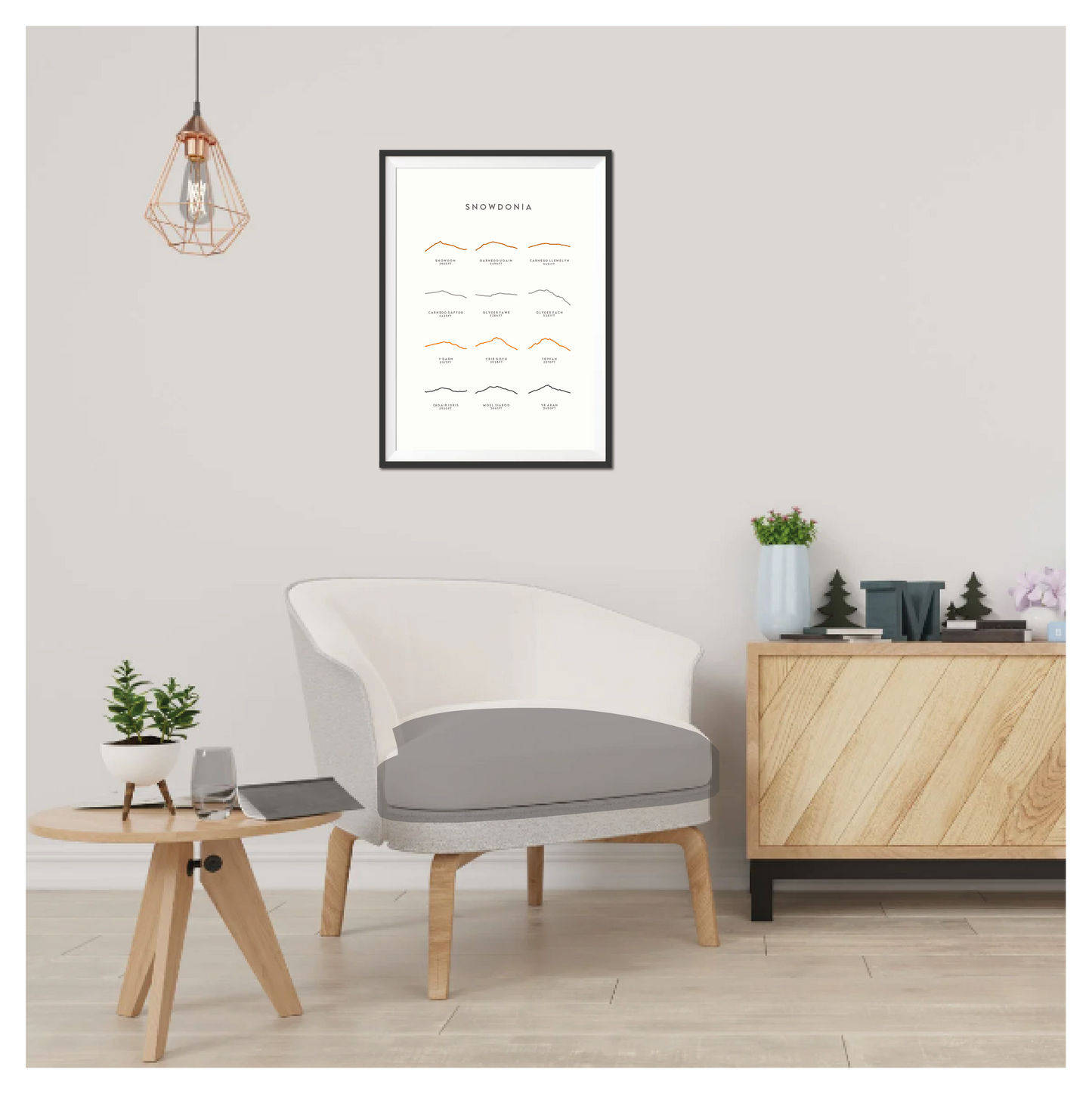 Snowdonia Line Art Print