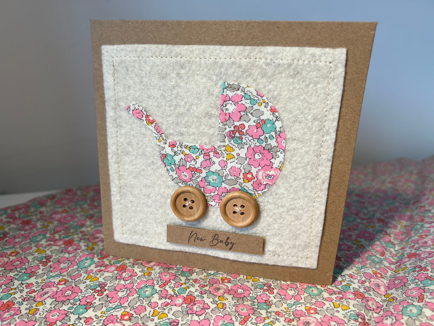 Liberty Of London New Baby Card - Liberty Fabric Card