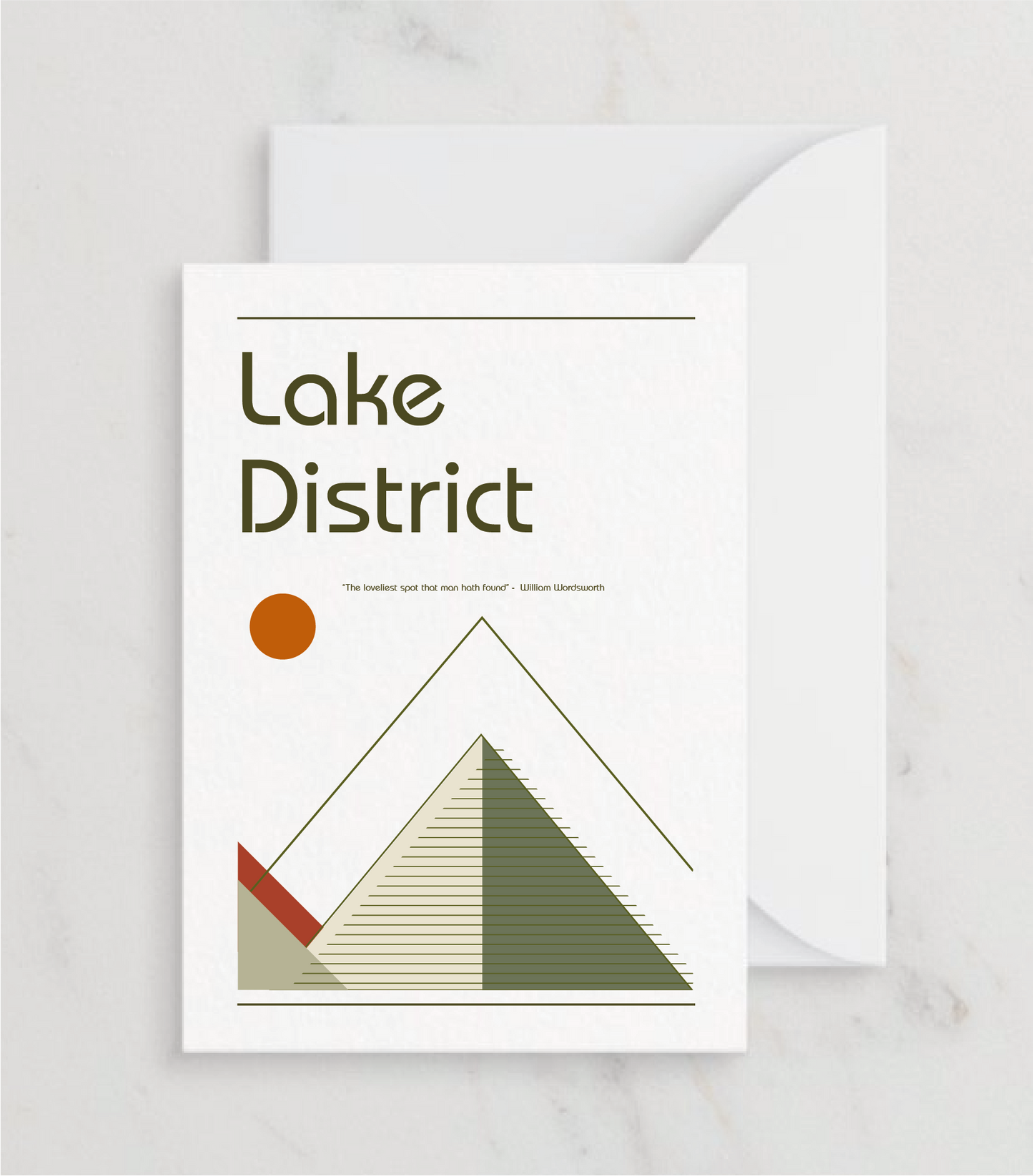 Retro Lake District Greetings card