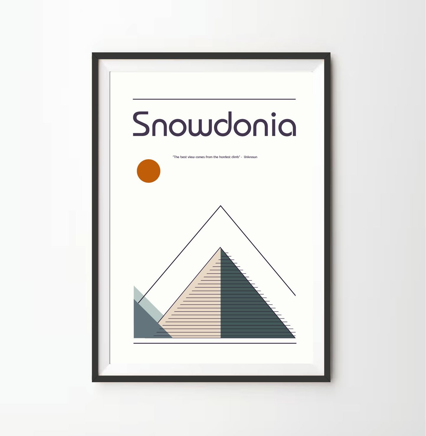 Snowdonia Retro Bauhaus Print