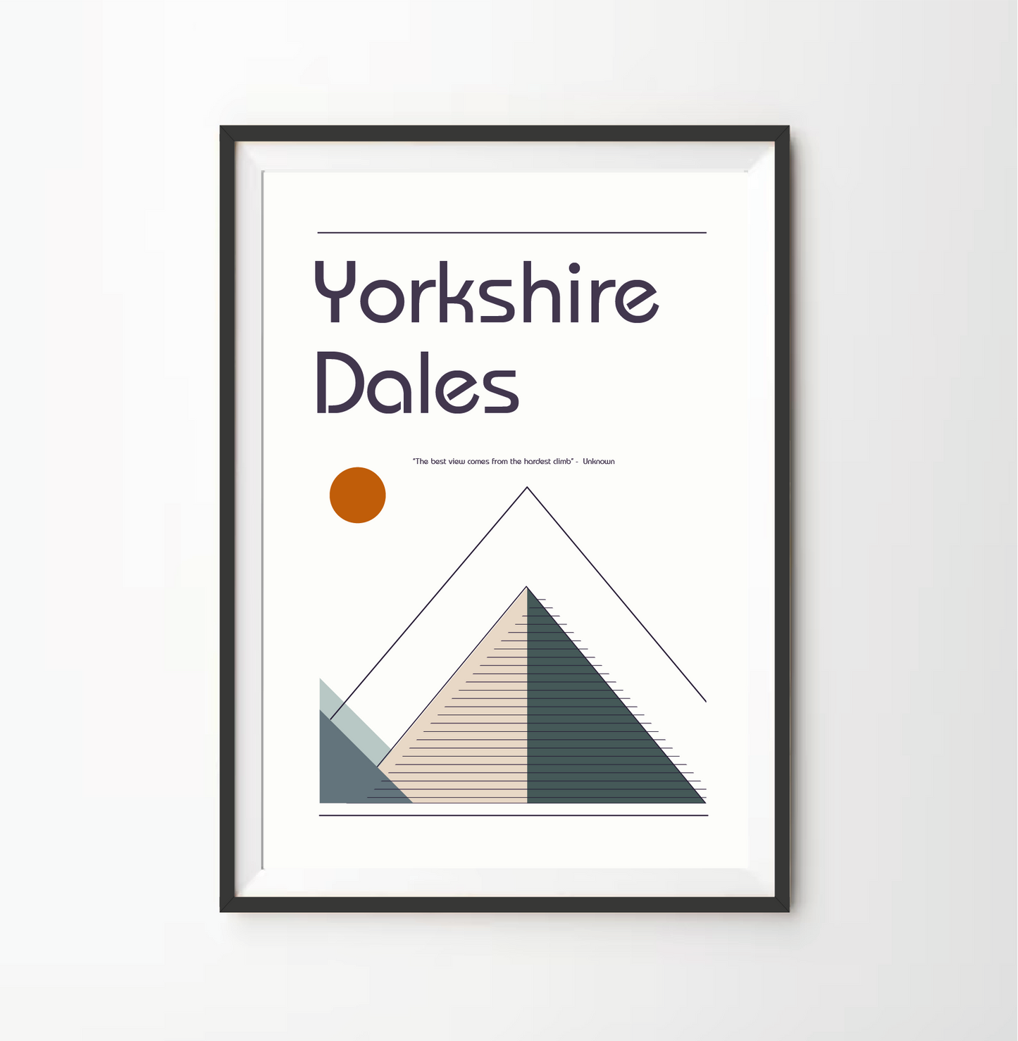 Yorkshire Dales Retro Bauhaus Print