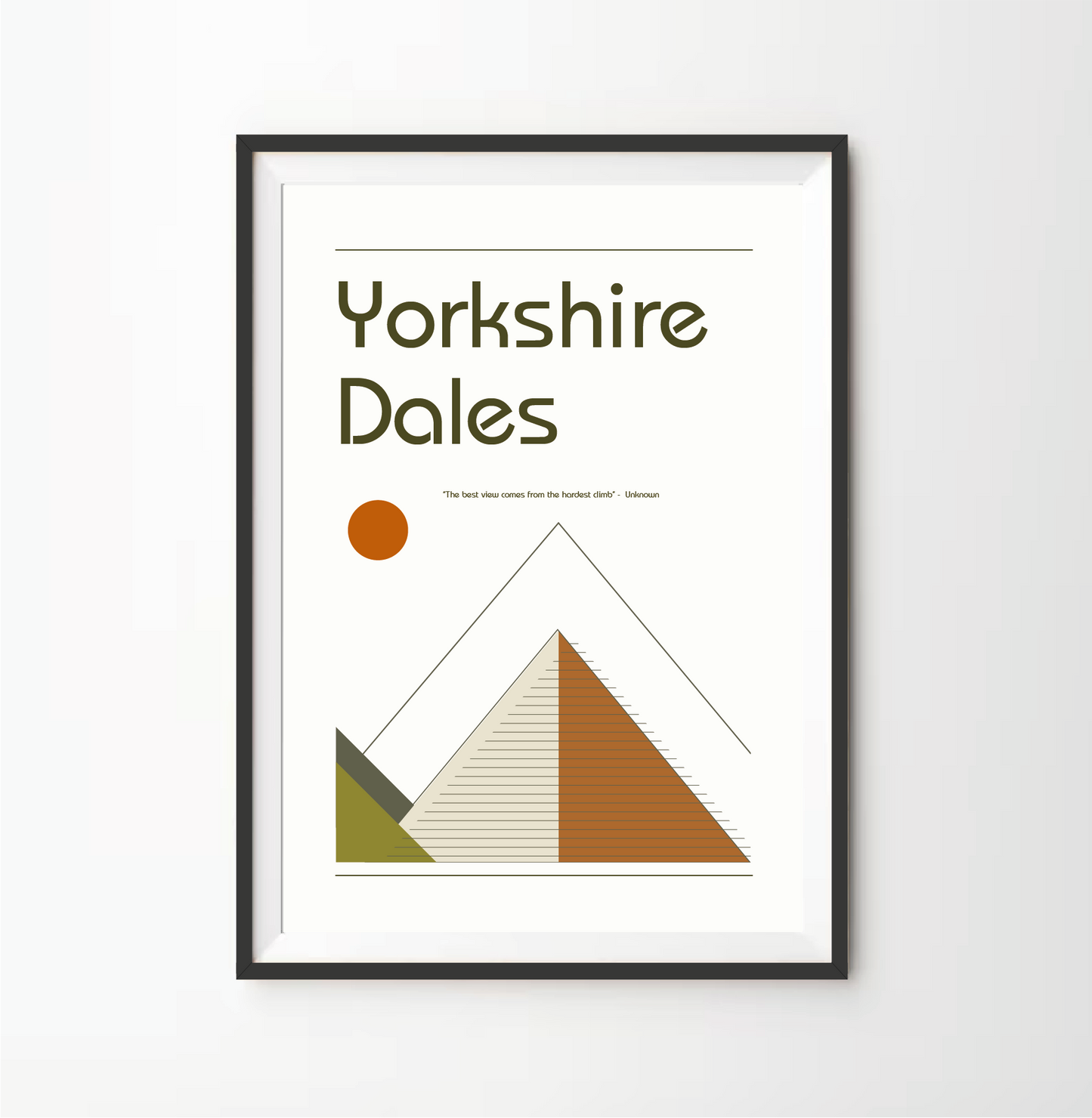 Yorkshire Dales Retro Bauhaus Print