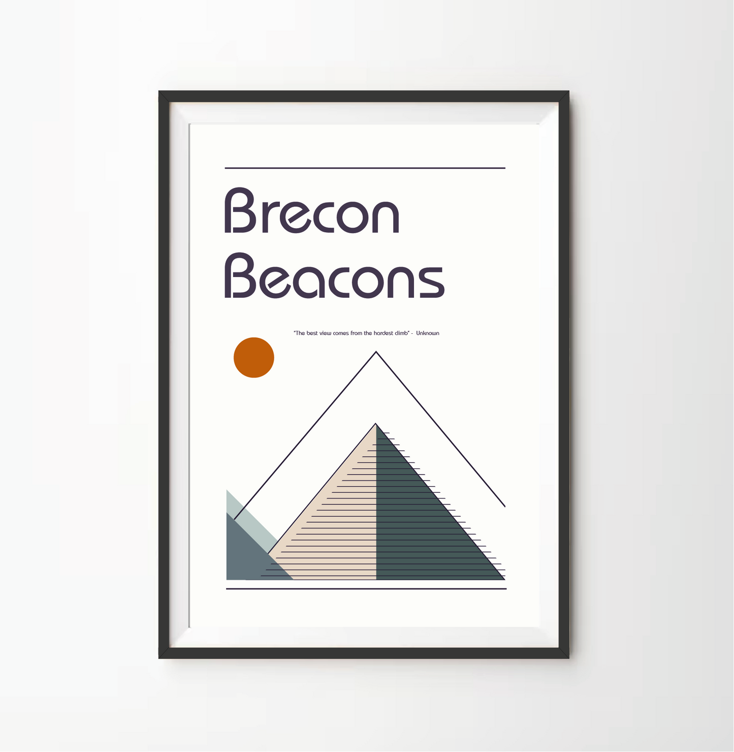 Brecon Beacons Retro Bauhaus Print