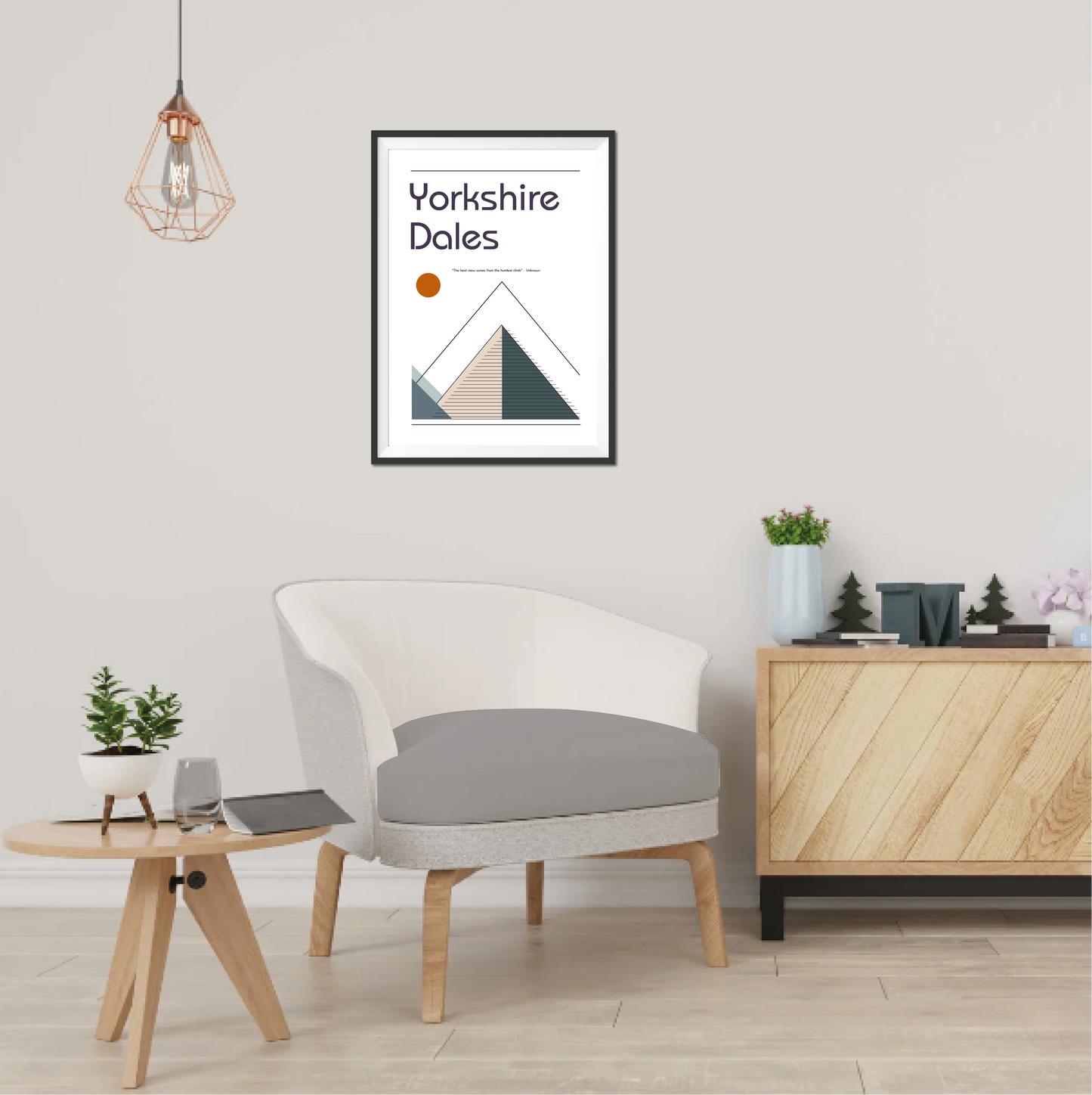 Yorkshire Dales Retro Bauhaus Print