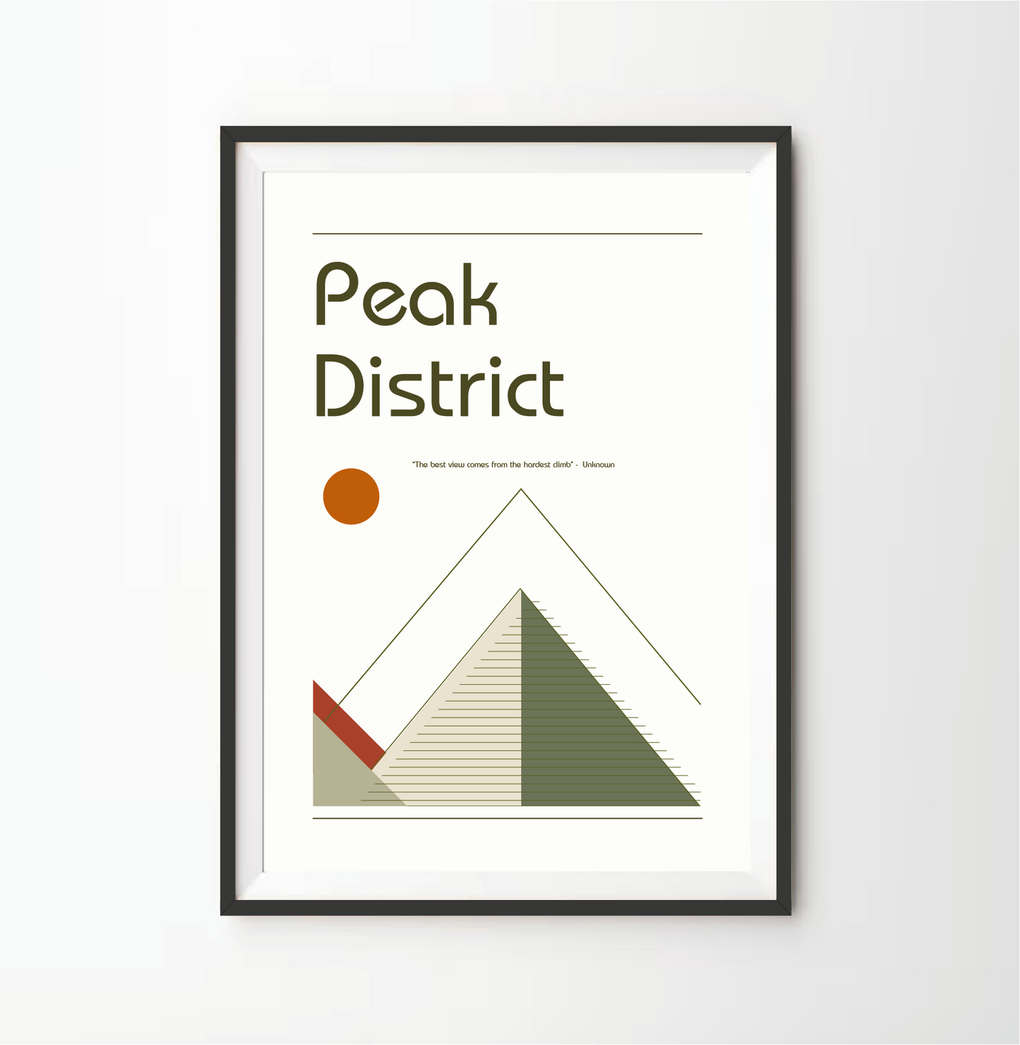 Peak District Retro Bauhaus Print