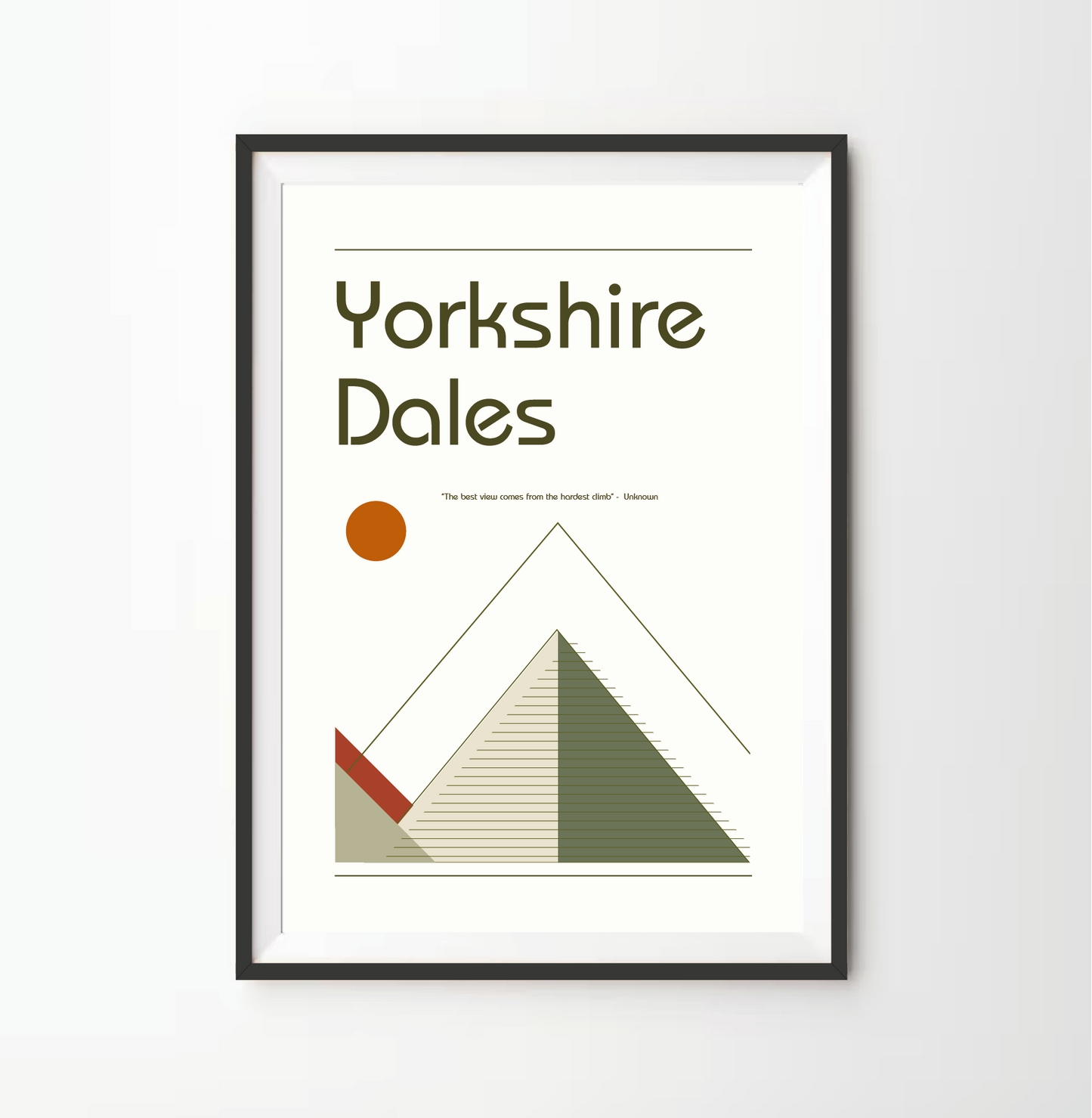 Yorkshire Dales Retro Bauhaus Print