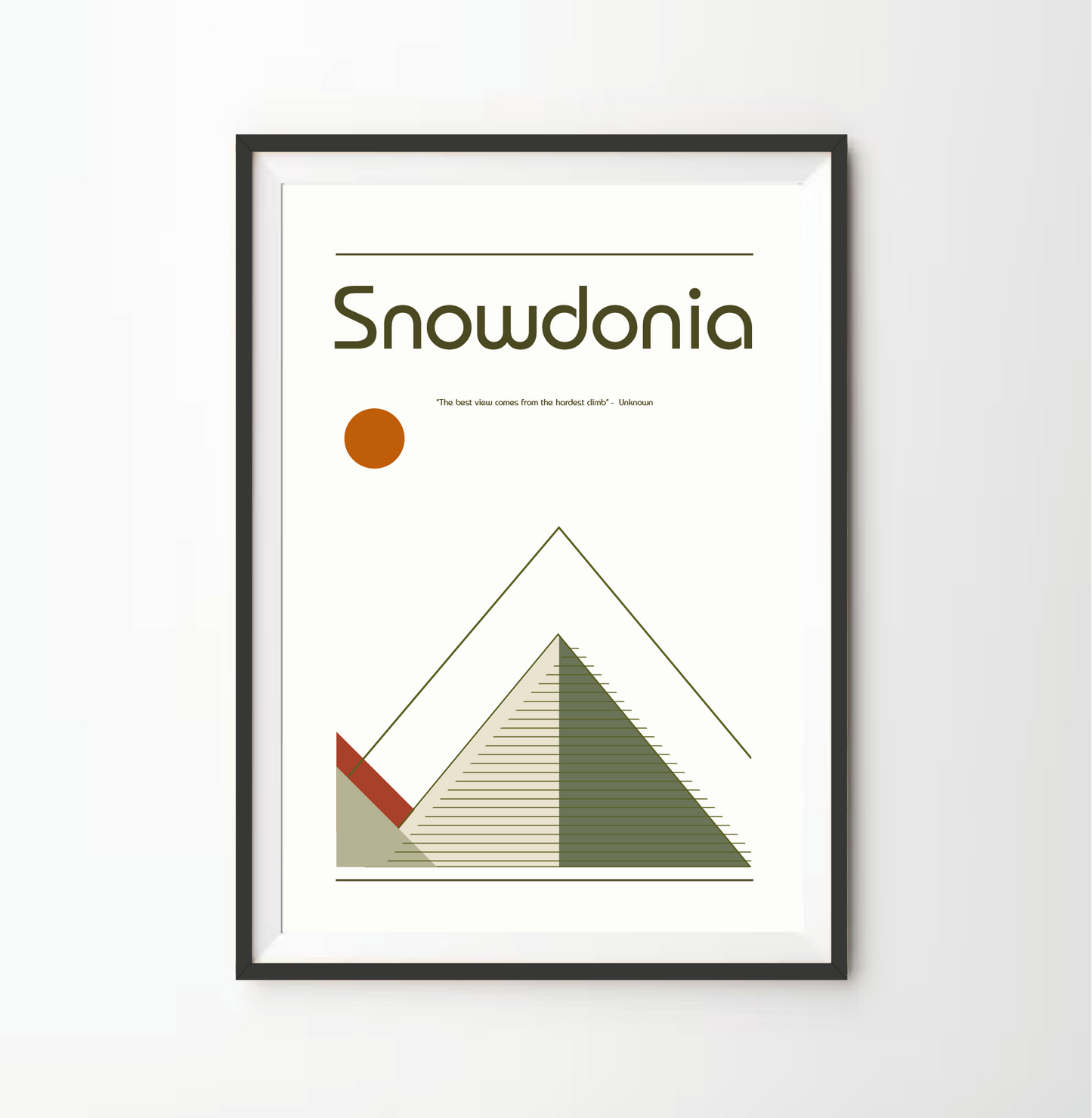 Snowdonia Retro Bauhaus Print