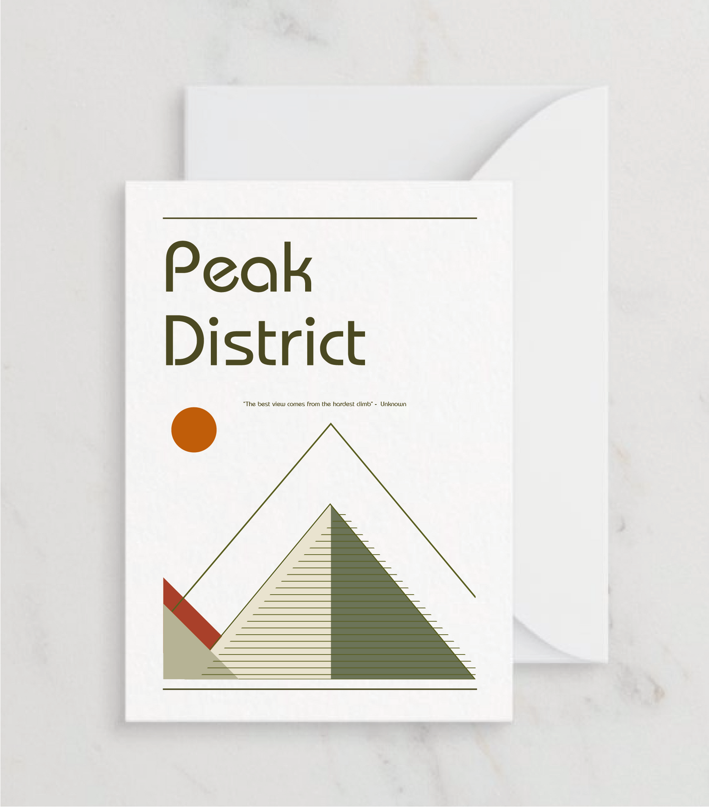 Retro Peak District Greetings card