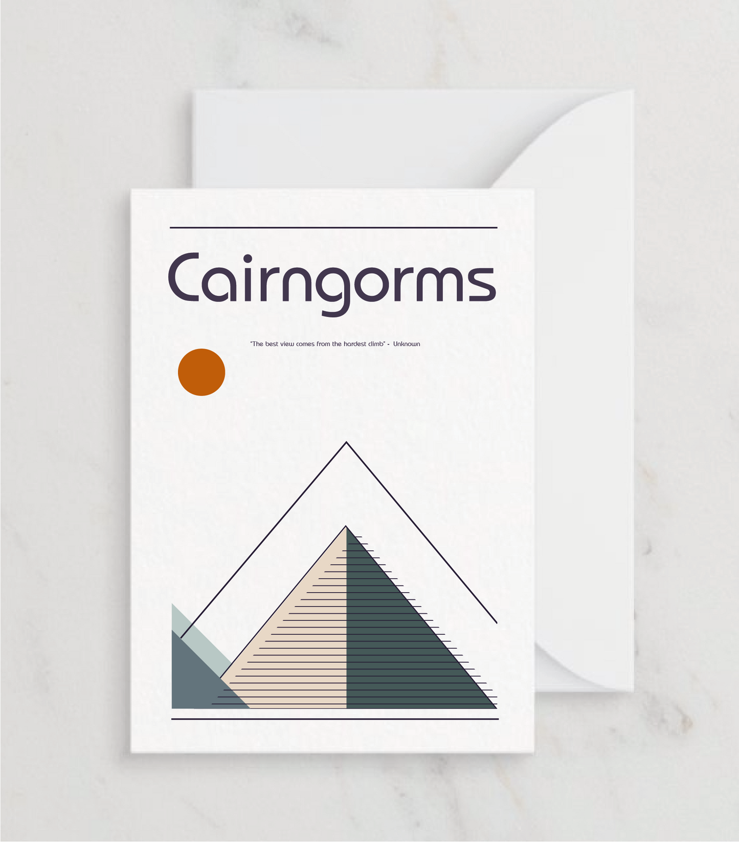Retro Cairngorms Greetings card