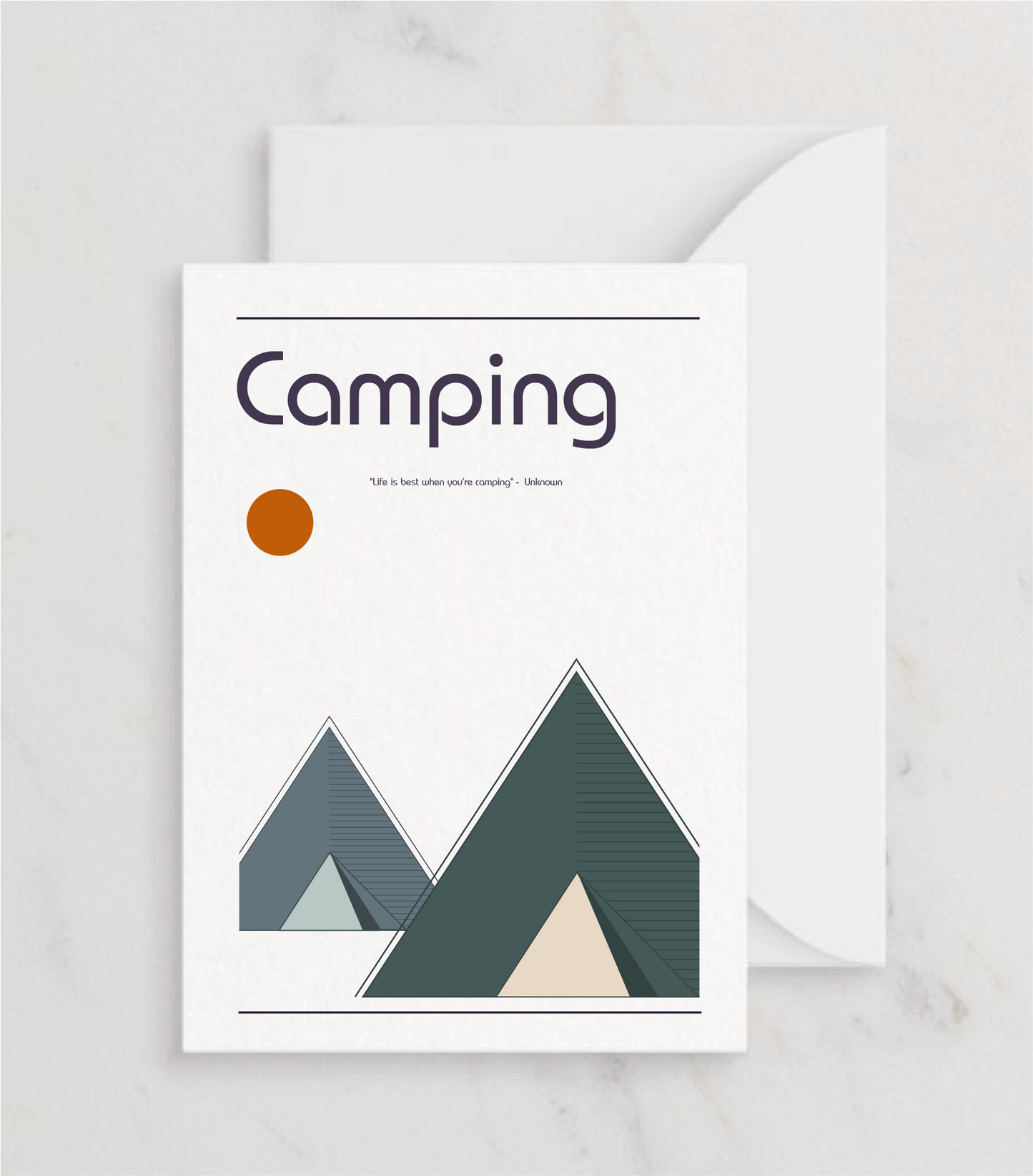 Wild Camping Greetings card