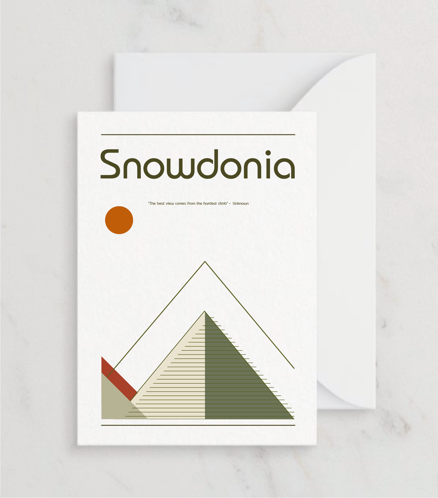 Retro Snowdonia Greetings card