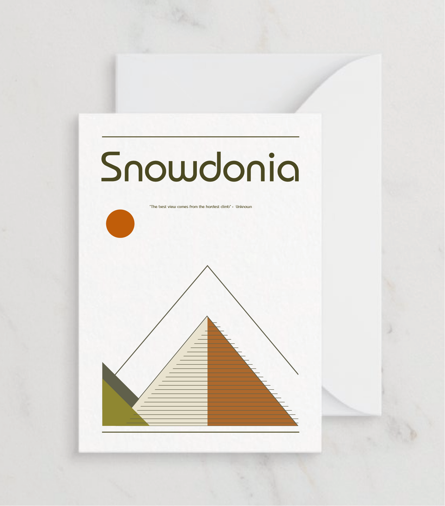 Retro Snowdonia Greetings card