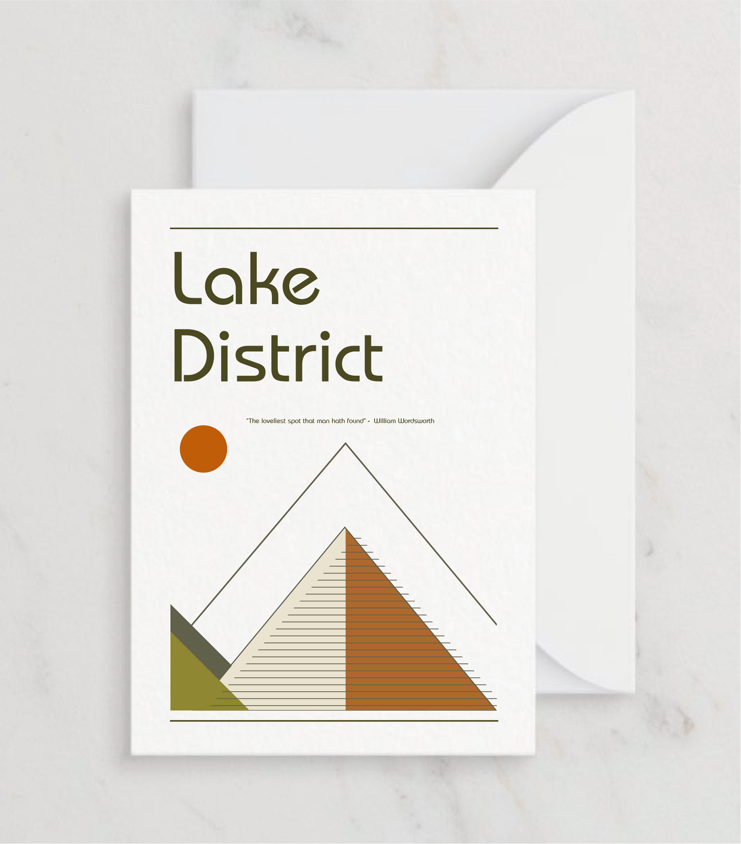Retro Lake District Greetings card