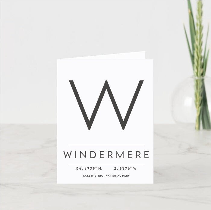 Typography Printed location cards