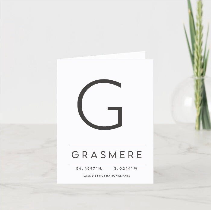 Typography Printed location cards