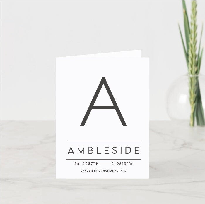 Typography Printed location cards