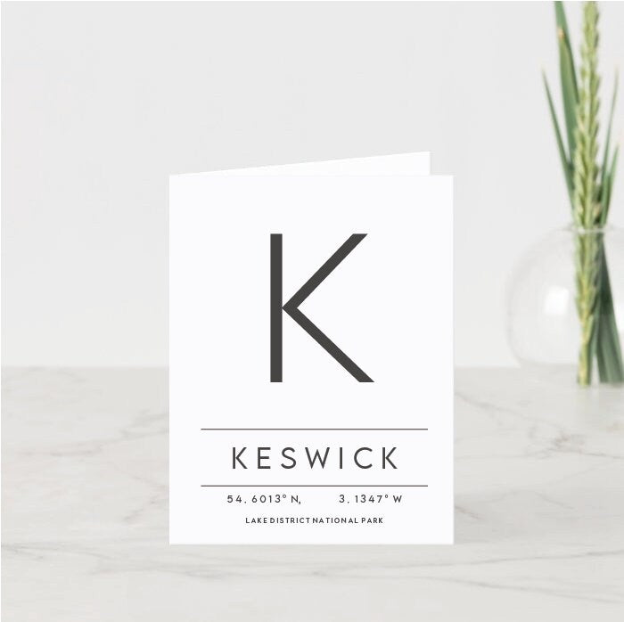 Typography Printed location cards