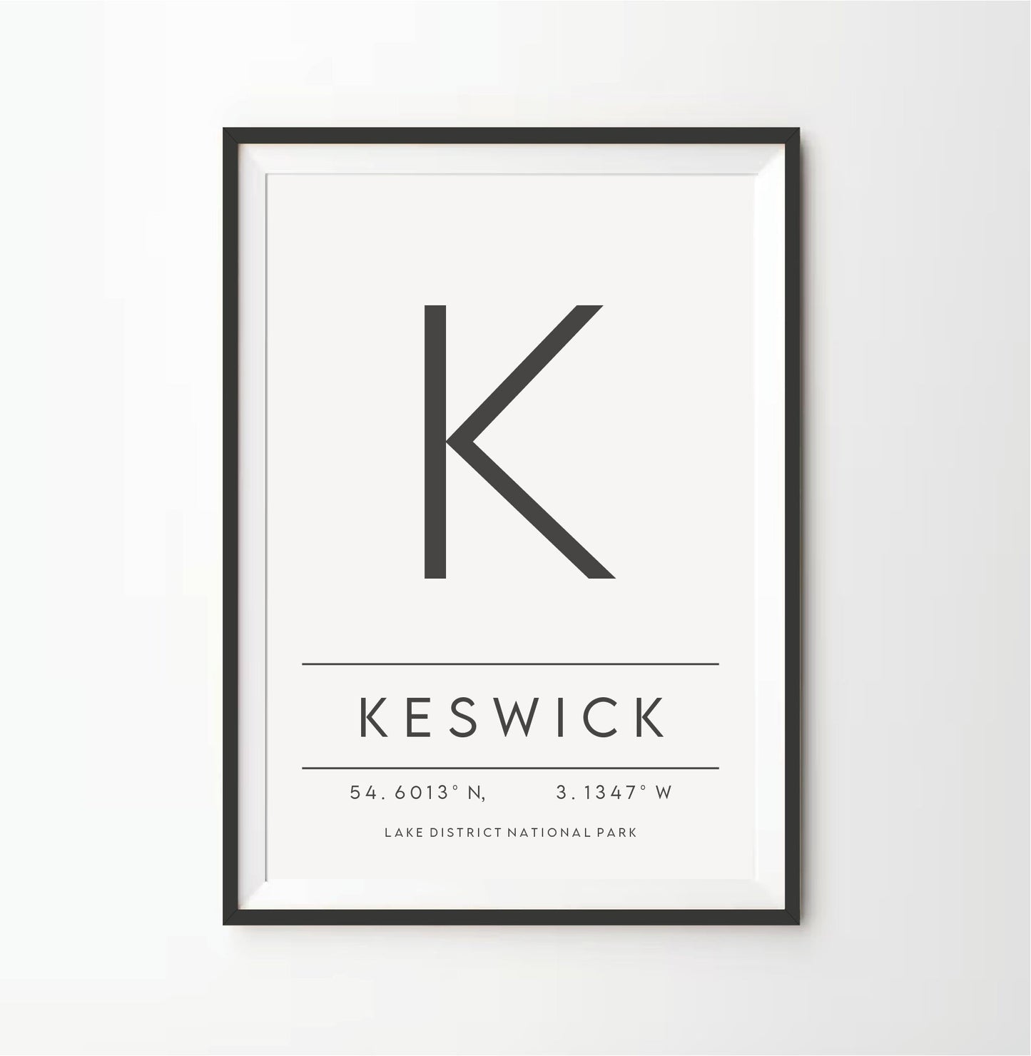 Typography Letter Location Print - Destination print
