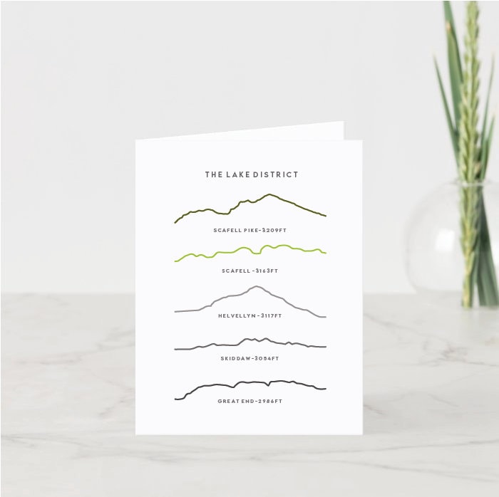 Lake District Fells Linear card