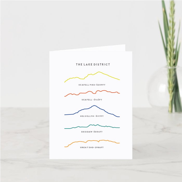 Lake District Fells Linear card