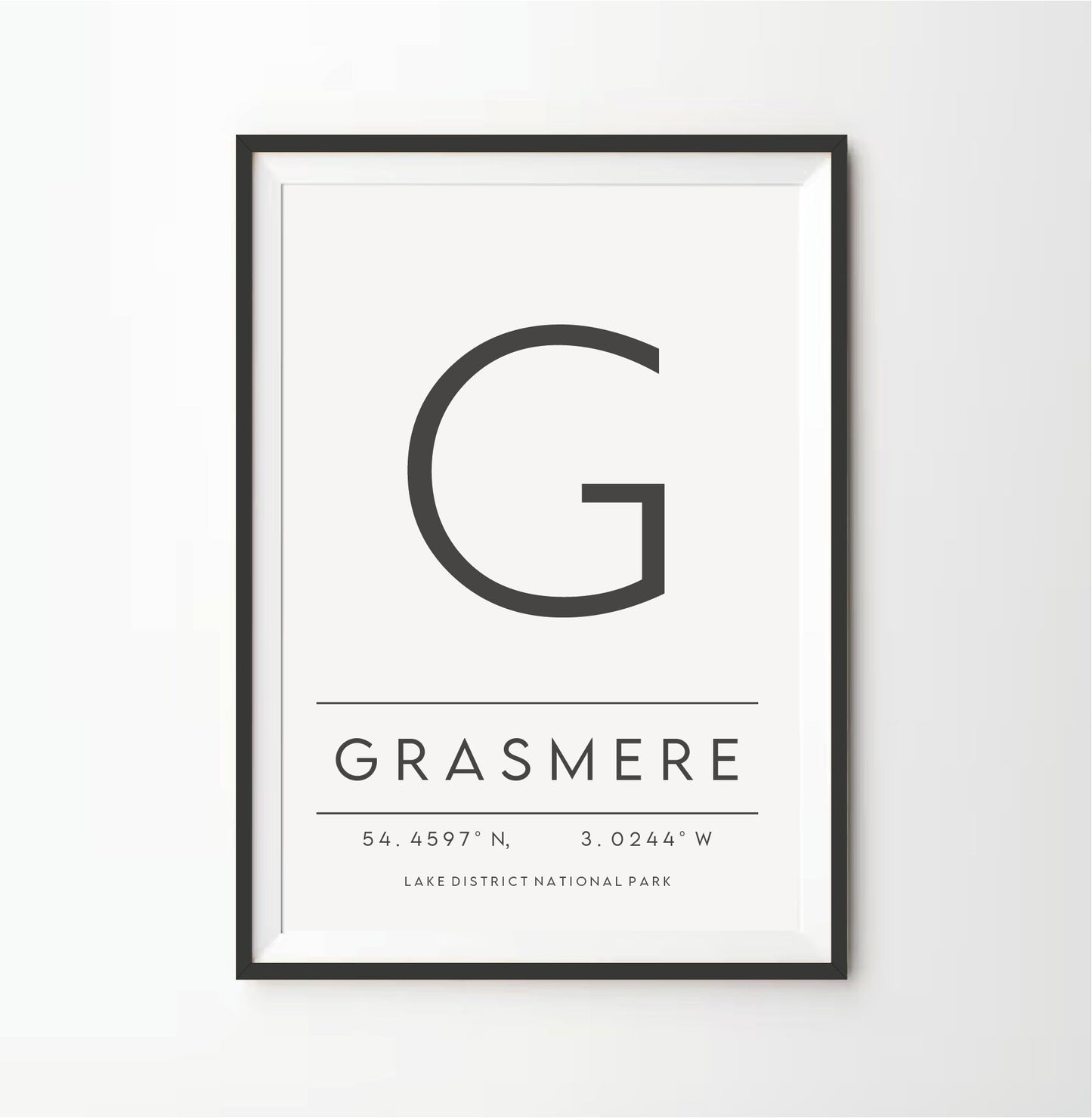 Typography Letter Location Print - Destination print