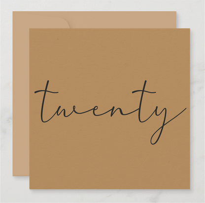 Calligraphy Milestone Card