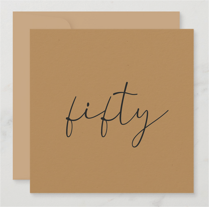 Calligraphy Milestone Card