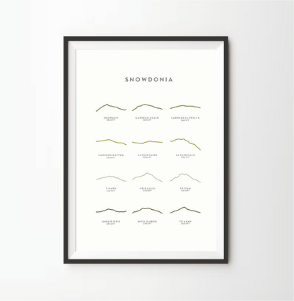 Snowdonia Line Art Print