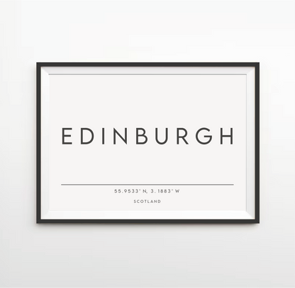 Typography Location/City Print
