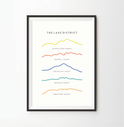 Lake District Line Art Print