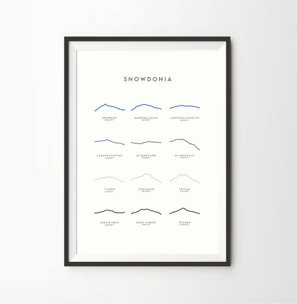 Snowdonia Line Art Print