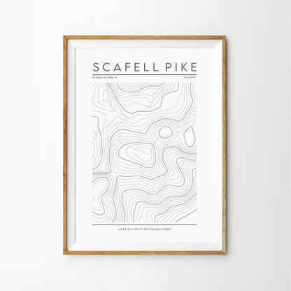 Scafell Pike Contour Print