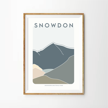 Snowdon Retro Art Print