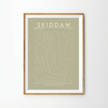 Skiddaw Contour Print
