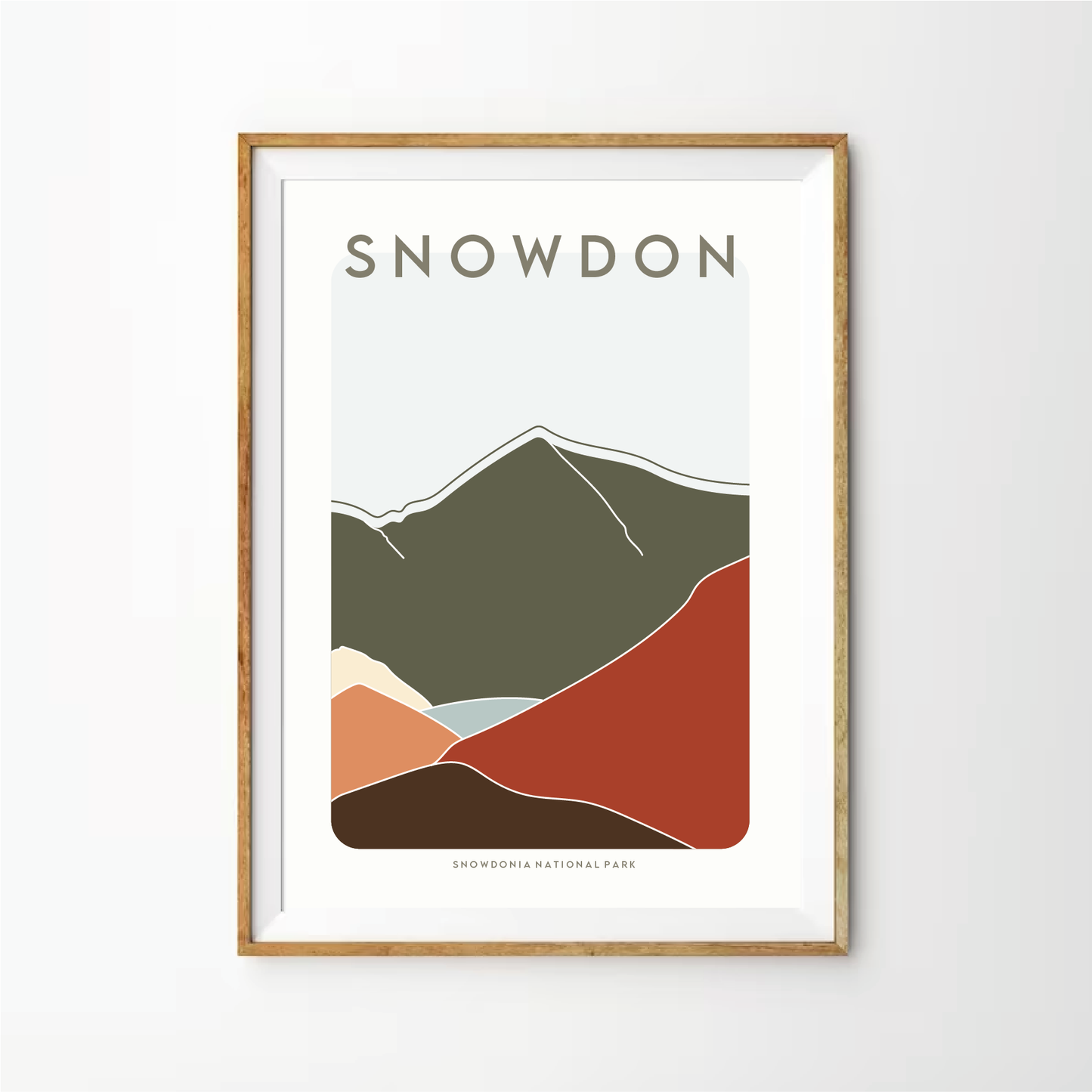 Snowdon Retro Art Print