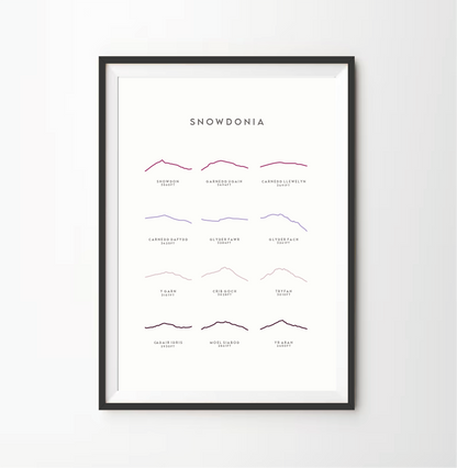 Snowdonia Line Art Print
