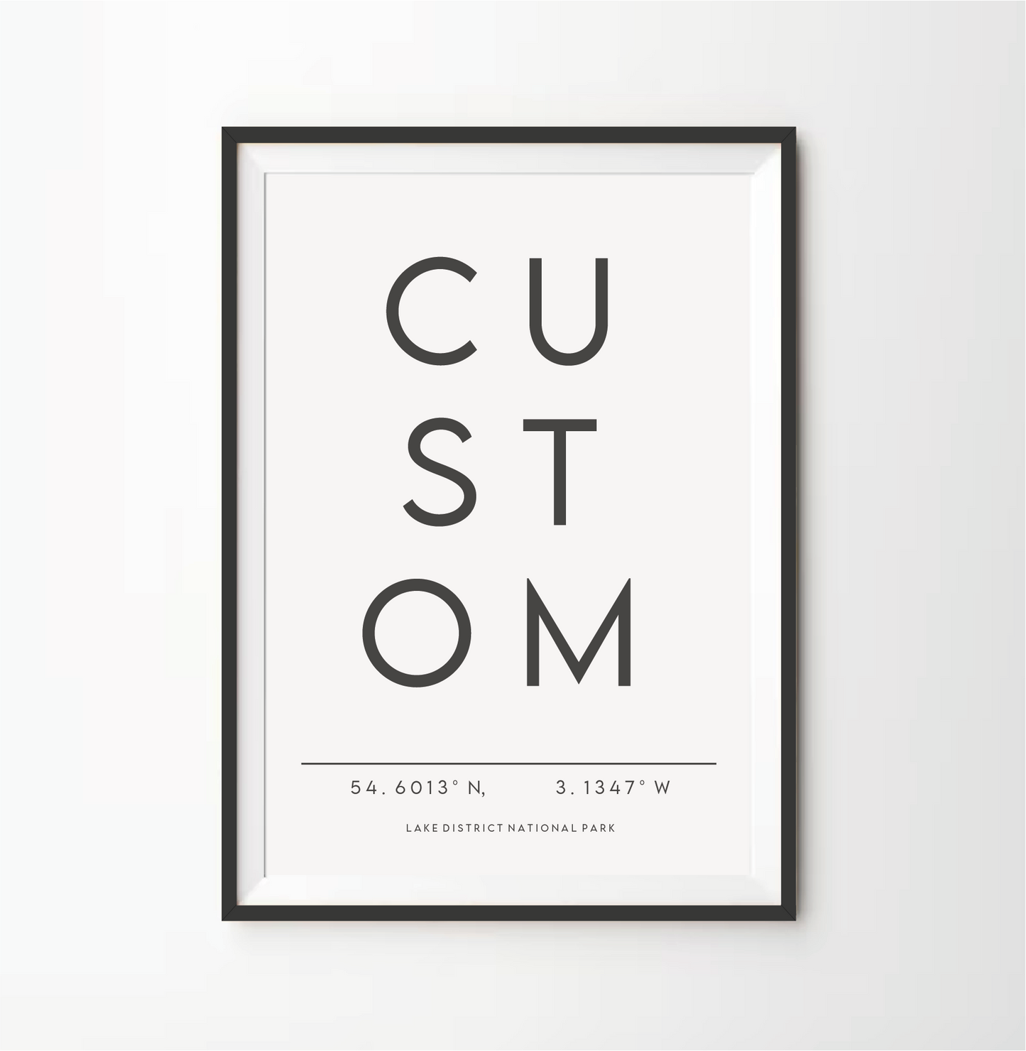 Typography Location Print - Destination Print - City print