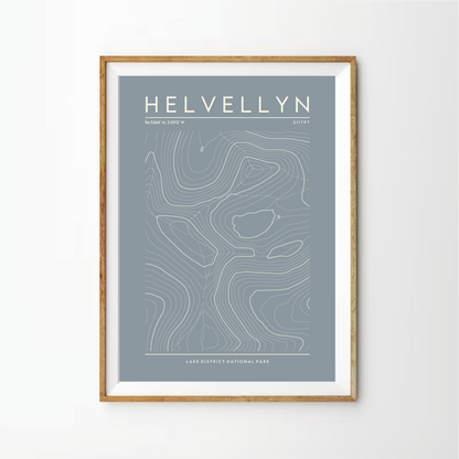 Helvellyn Contour Print