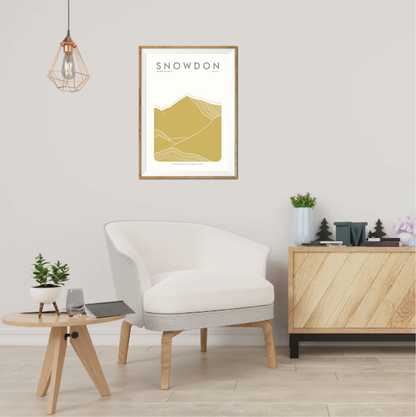 Snowdon Line Art Print