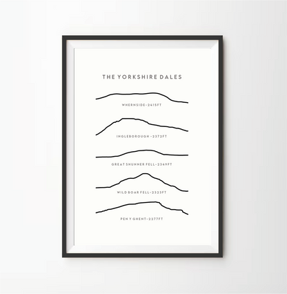 Yorkshire Dales Line Art Print