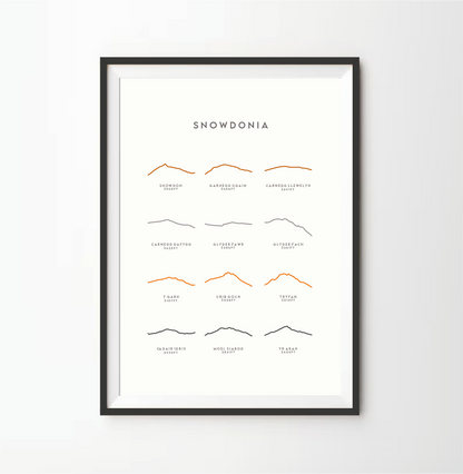 Snowdonia Line Art Print