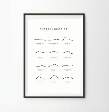 The Peak District Line Art Print
