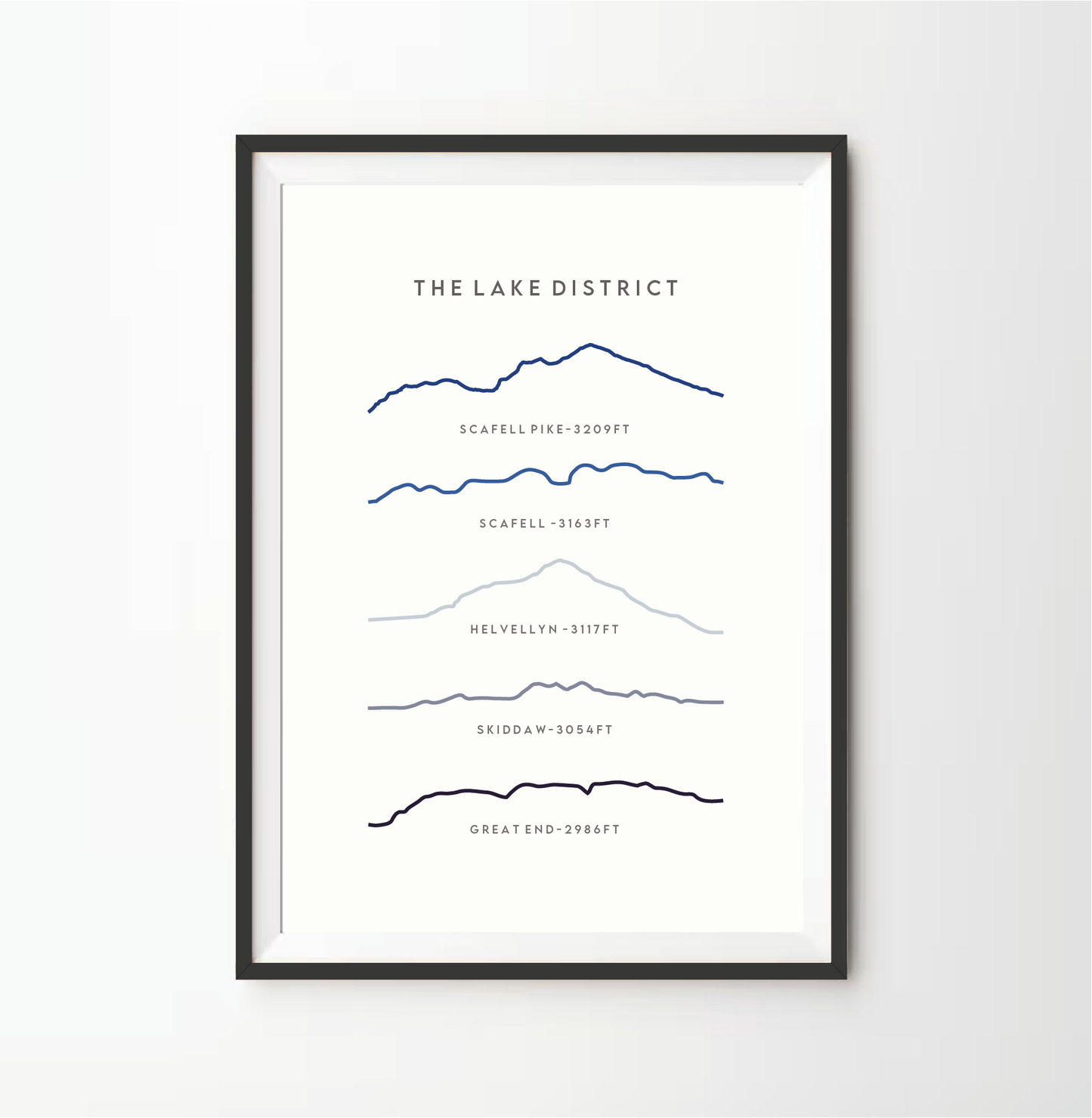 Lake District Line Art Print