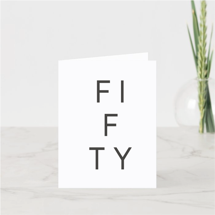 Typography Age Printed Card