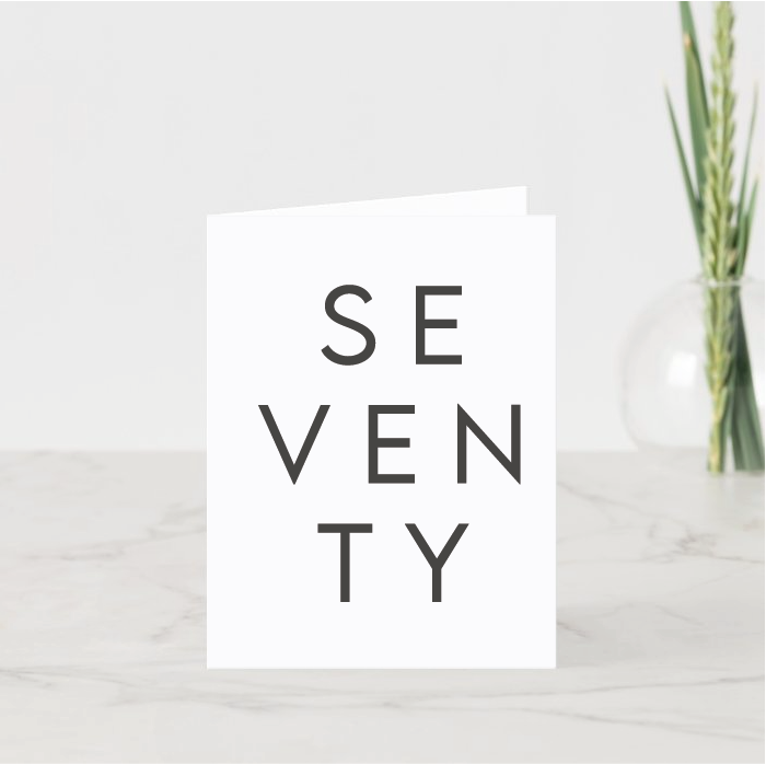 Typography Age Printed Card